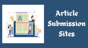 Article submission sites