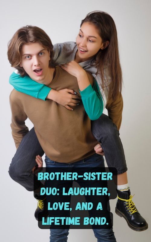 Caption for Sister Brother Bond